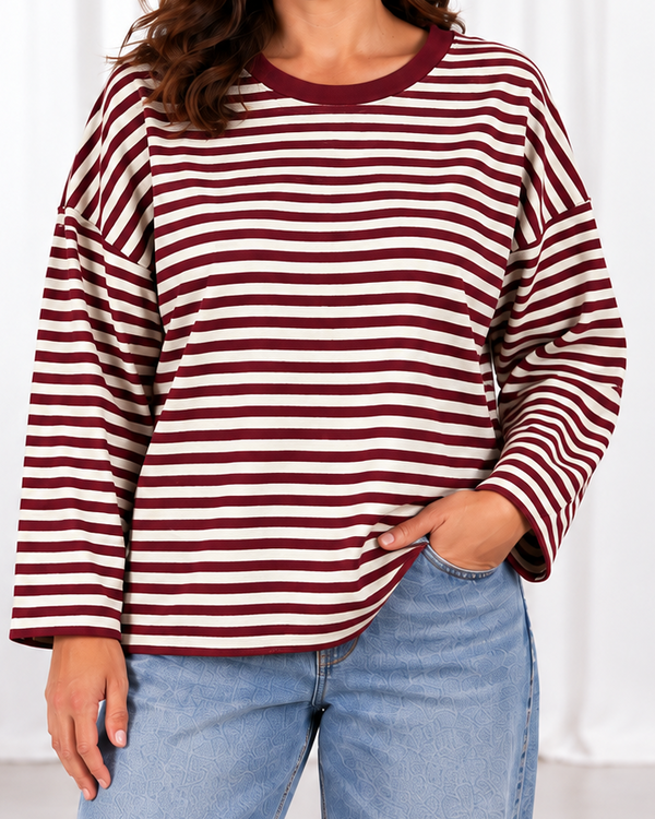 Lucie long sleeve t-shirt, Bordeaux