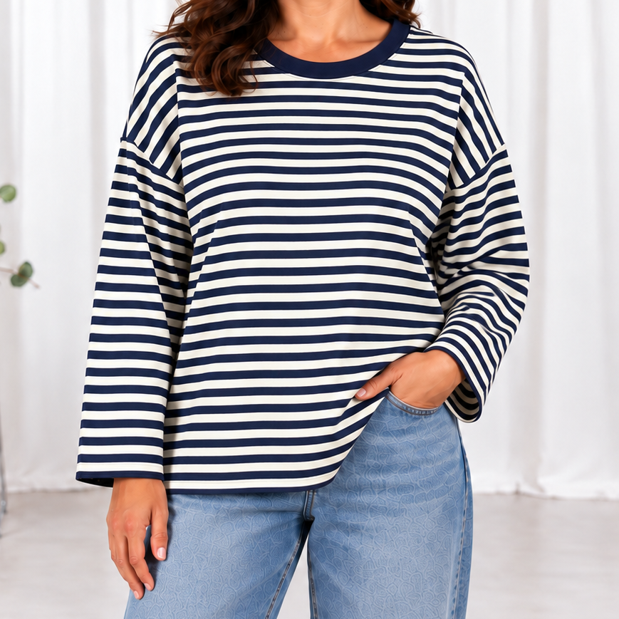 Lucie long sleeve t-shirt, Navy