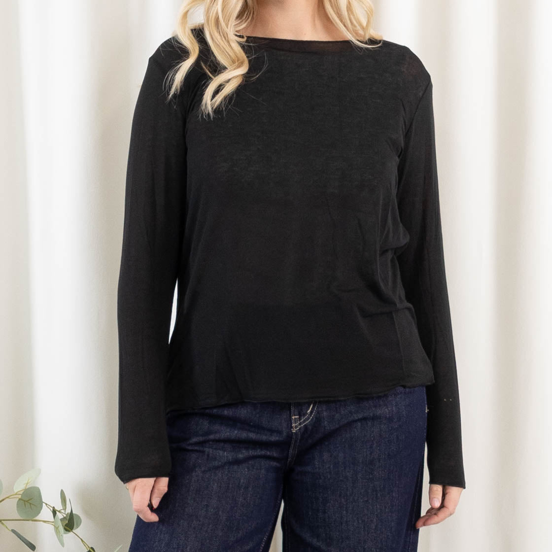 Cashy long sleeve, Sort
