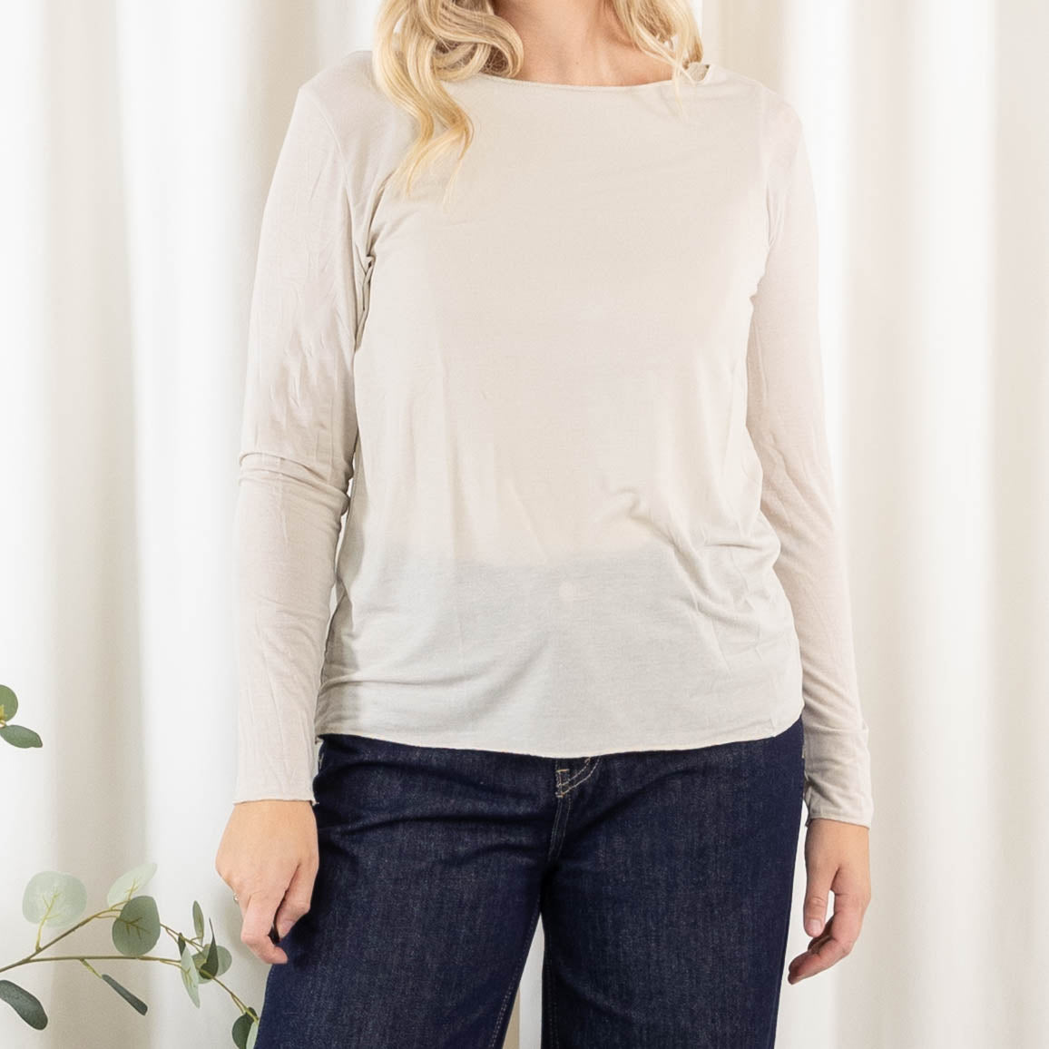 Cashy long sleeve, Beige