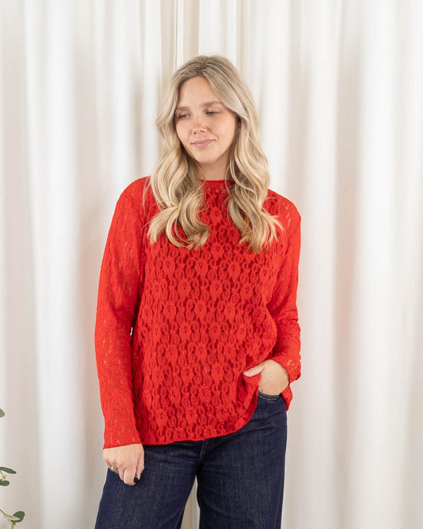 Carla lace overdel, Rød