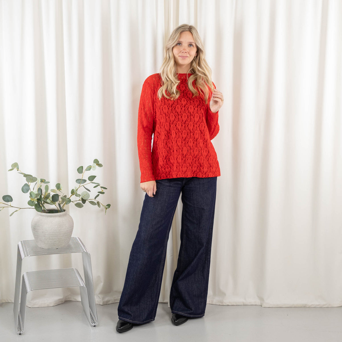 Carla lace overdel, Rød