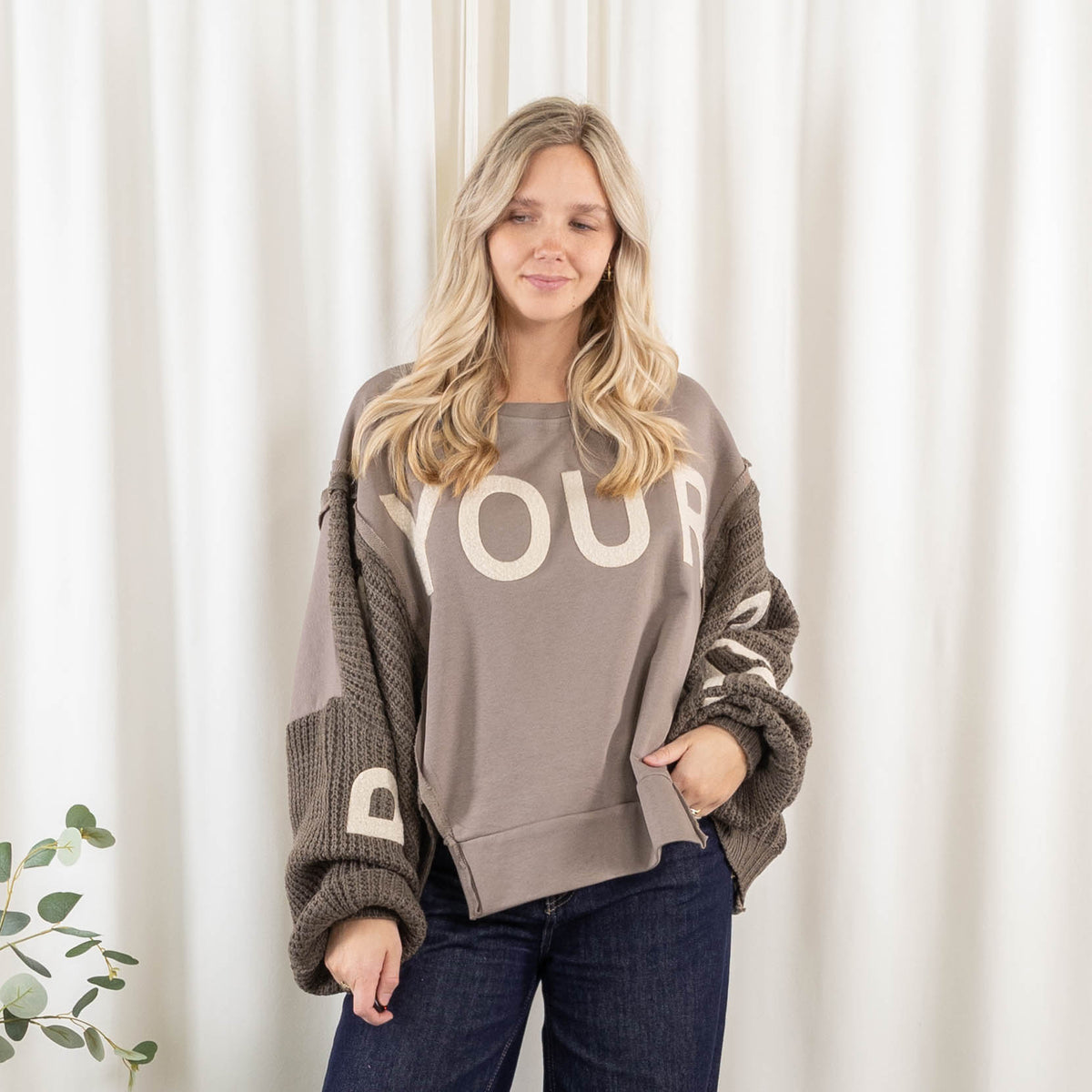 Lima sweatshirt, Taupe