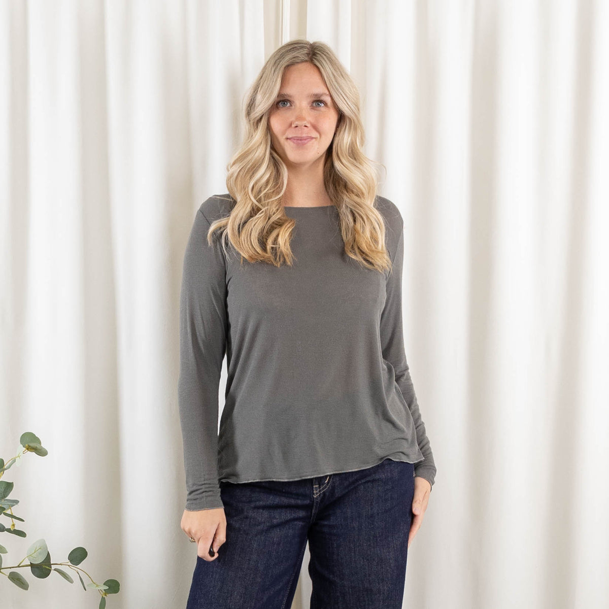 Cashy long sleeve, Grå