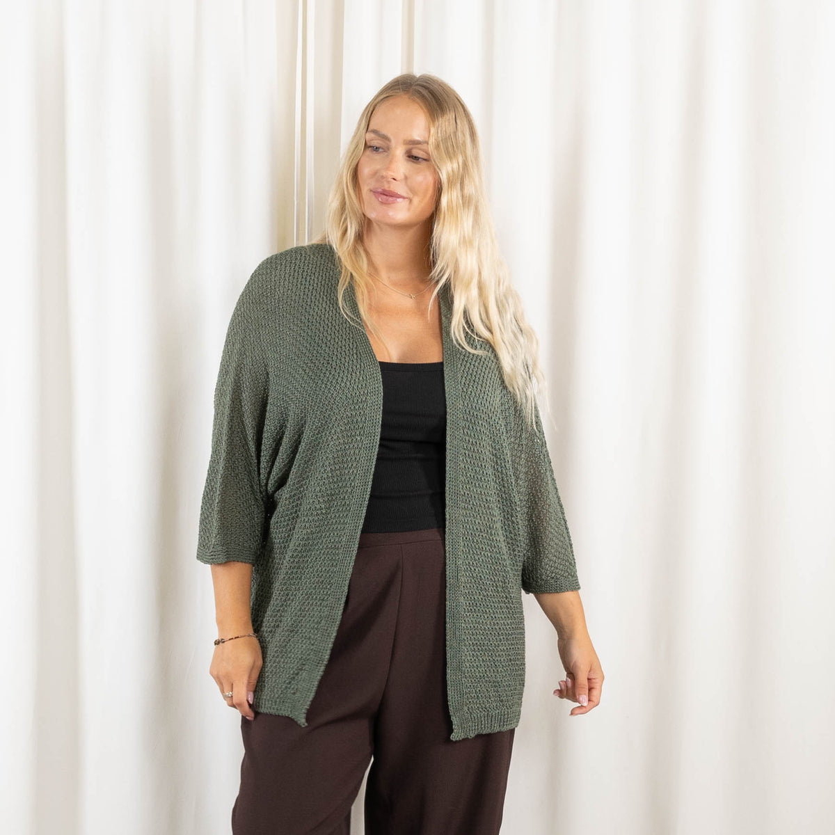 Lise cardigan, Khaki