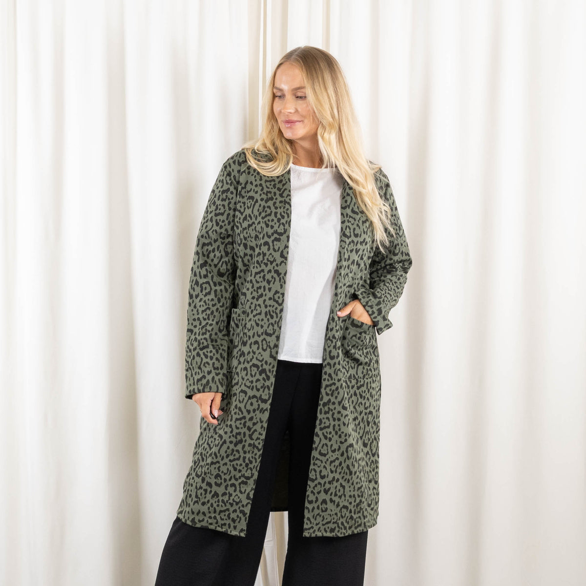 Britta cardigan, Khaki