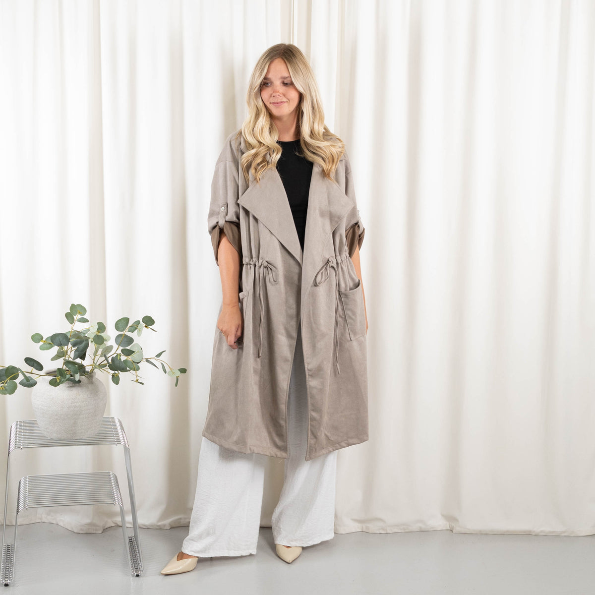 Hanne jakke, Taupe