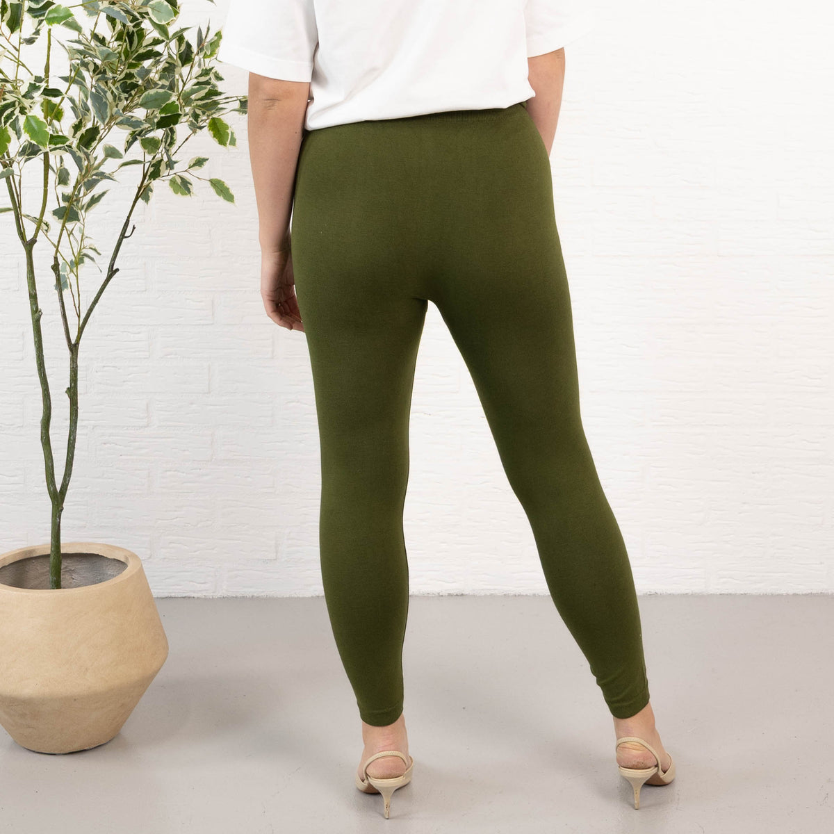 Kenya bomulds leggings, Khaki