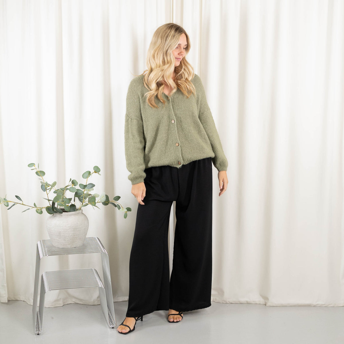 Leona cardigan, Khaki