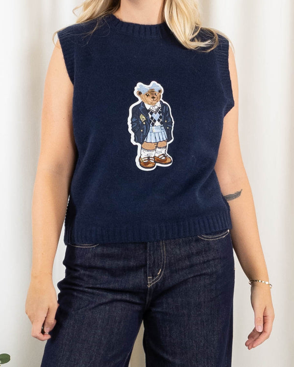 Kammy strik/vest, Navy