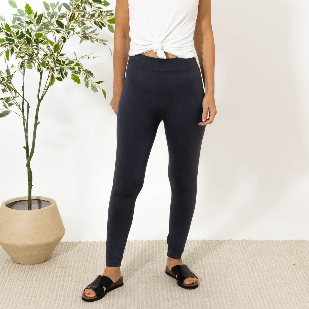 Kenya bomulds leggings, Mørkegrå