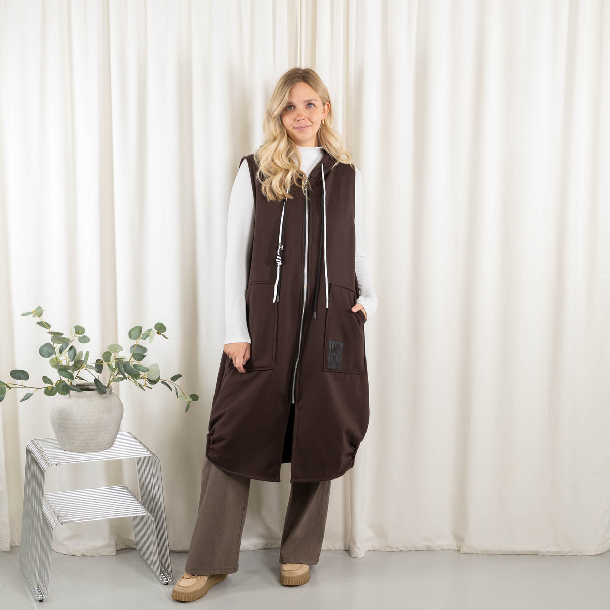 Channy sweat/vest, Choko