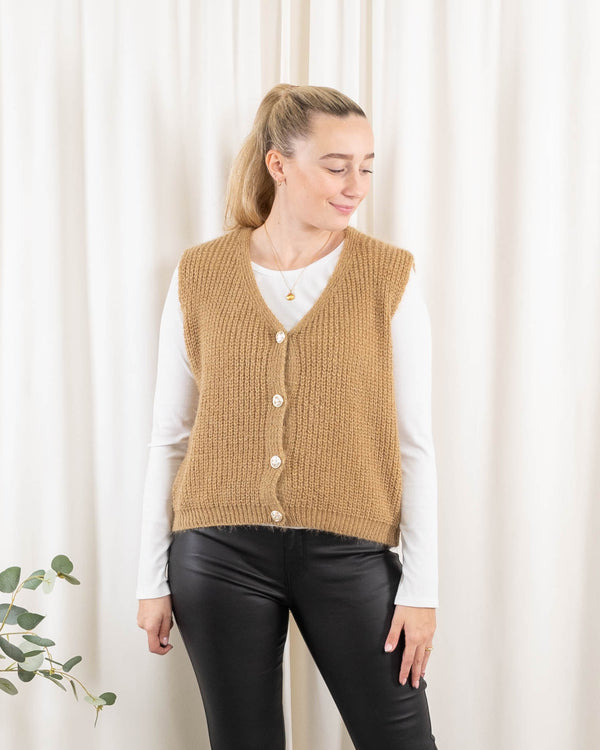Blanca cardigan, Camel