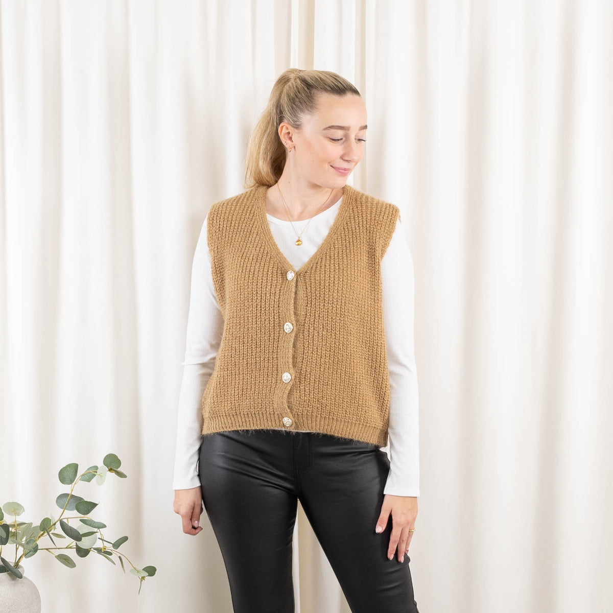 Blanca cardigan, Camel