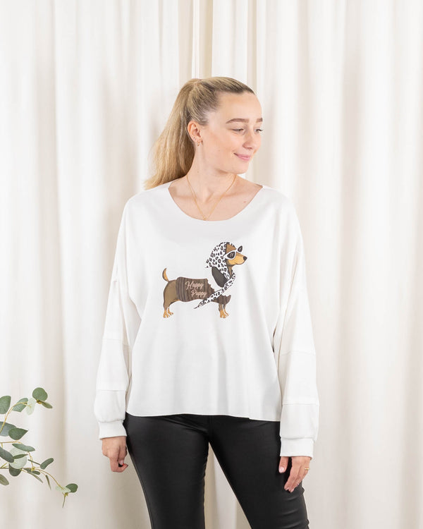 Puk sweatshirt, Hvid
