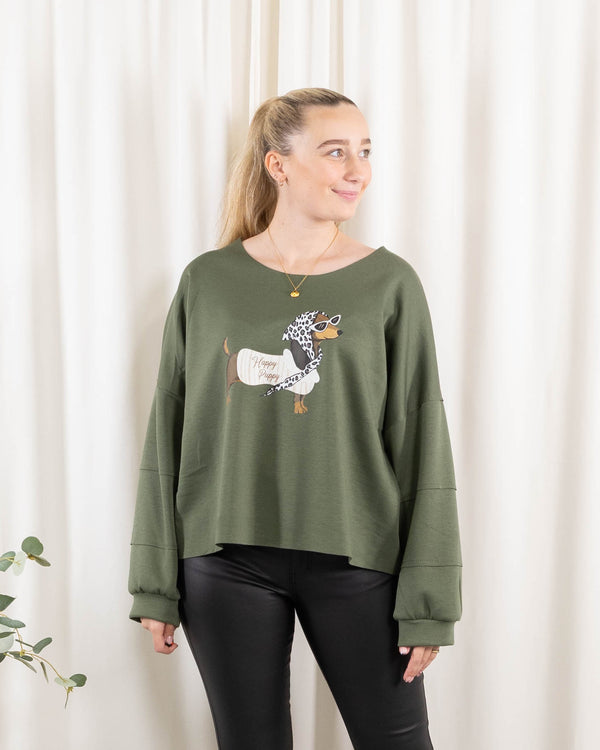 Puk sweatshirt, Khaki