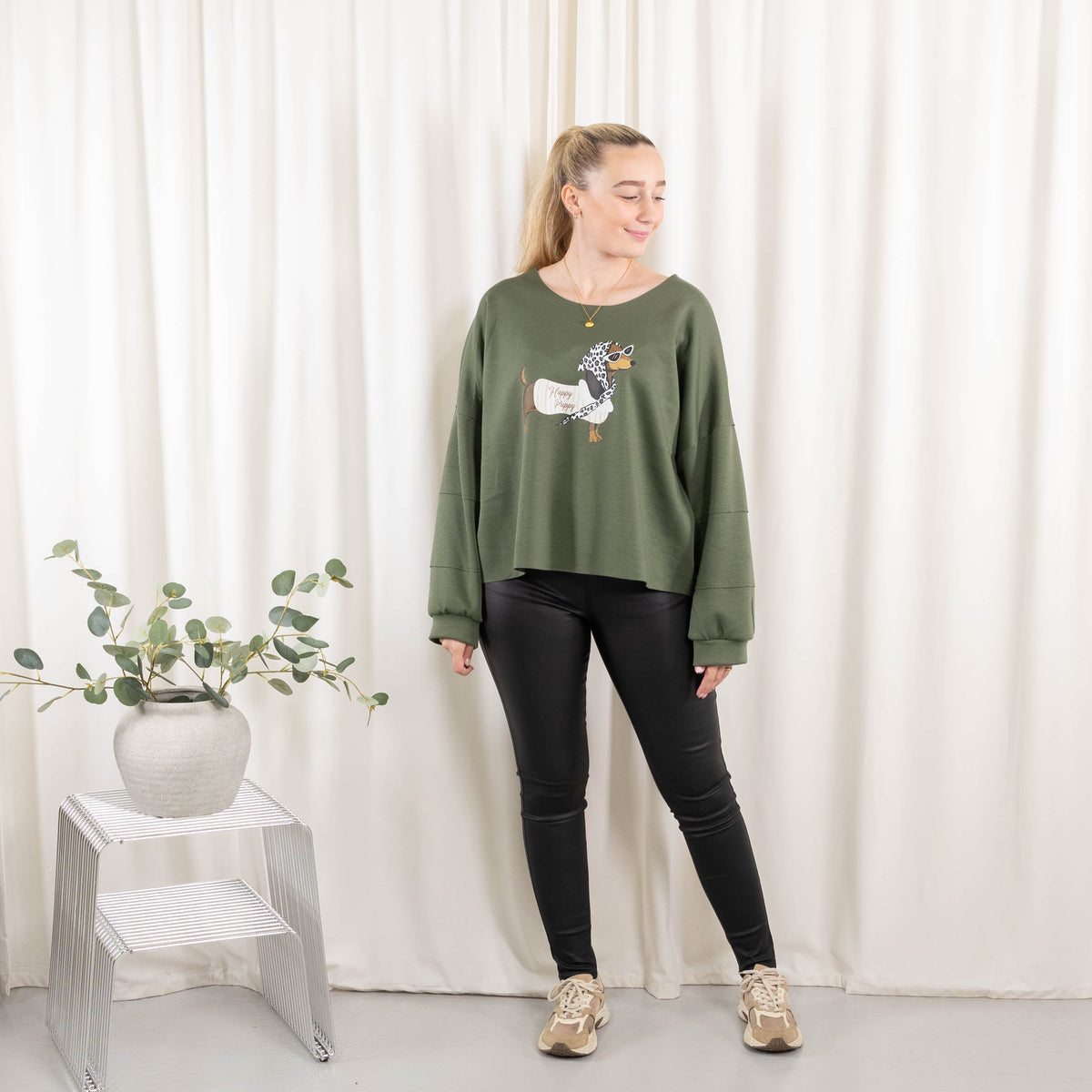 Puk sweatshirt, Khaki