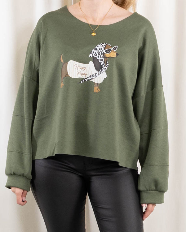 Puk sweatshirt, Khaki