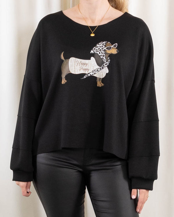 Puk sweatshirt, Sort