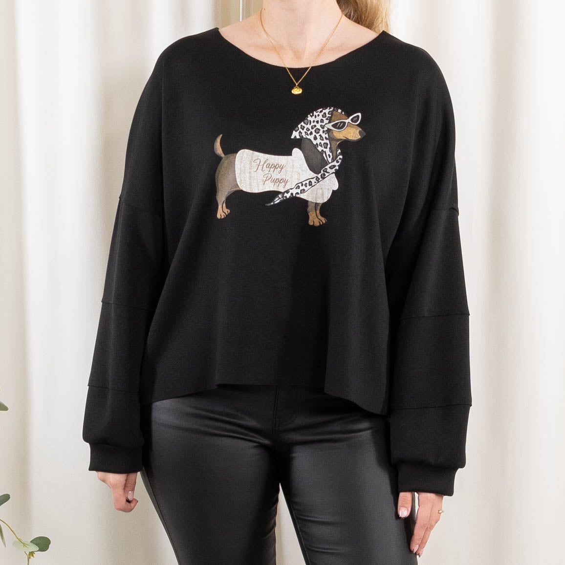 Puk sweatshirt, Sort