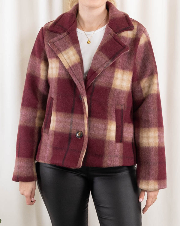 Megan uldblazer, Bordeaux