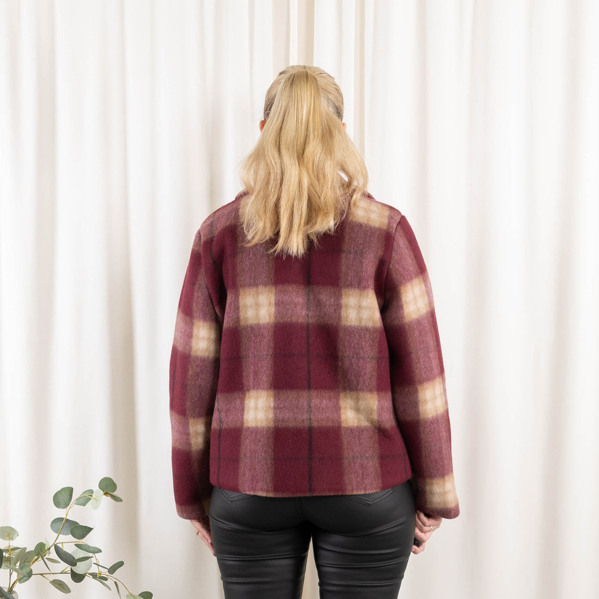 Megan uldblazer, Bordeaux