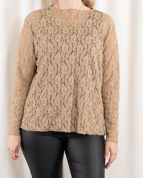 Carla lace overdel, Beige