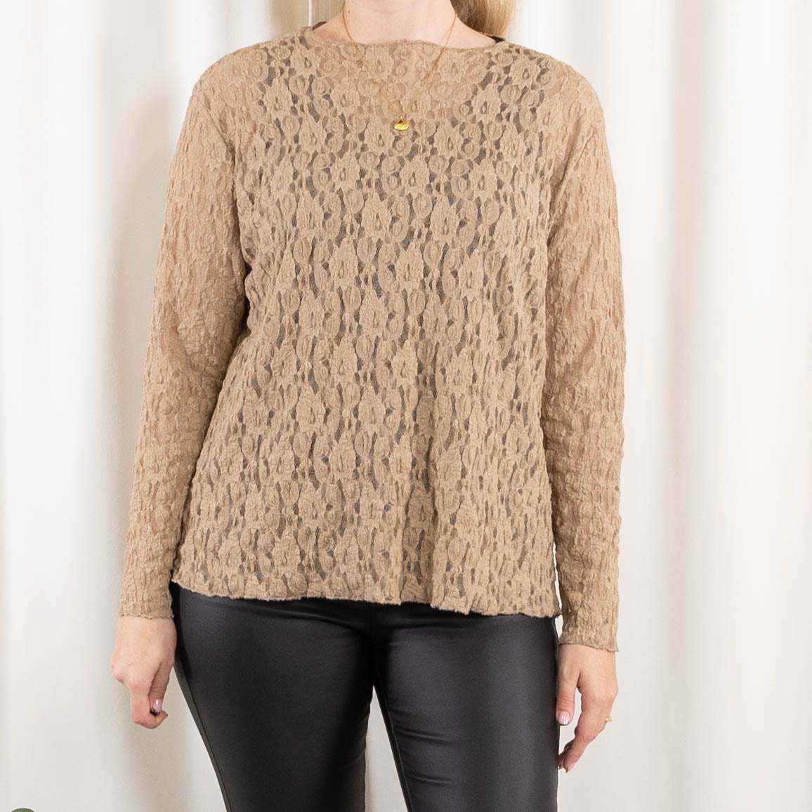 Carla lace overdel, Beige
