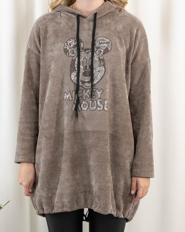 Mickey sweatshirt, Taupe