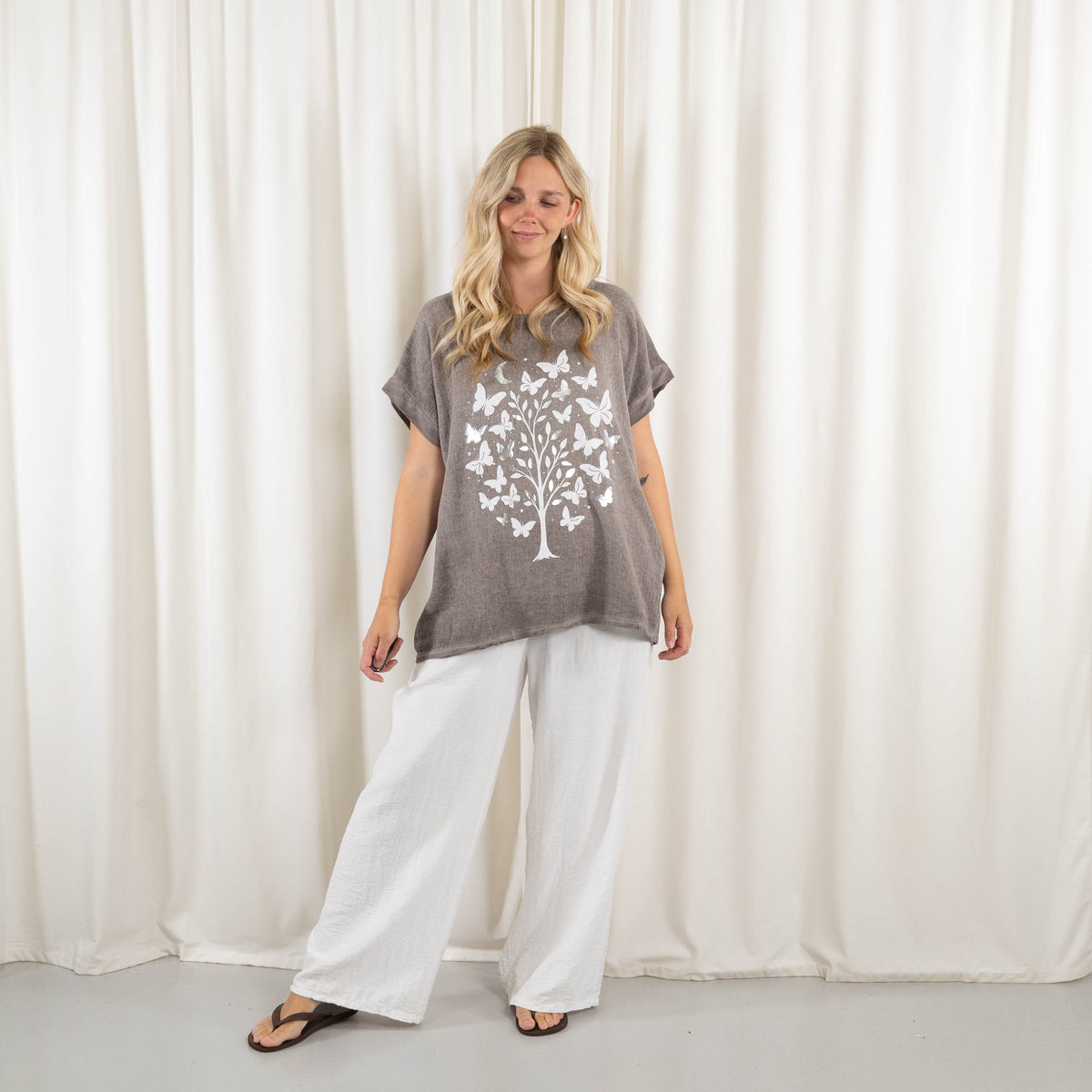 Selma t-shirt, Taupe