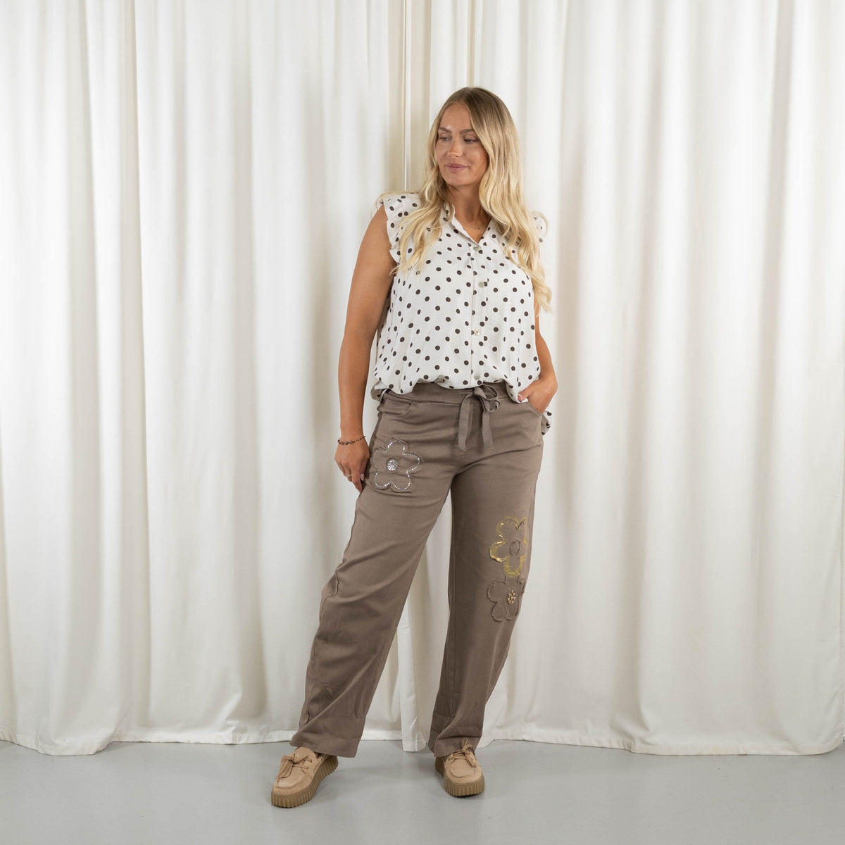 Solsten bukser, Taupe